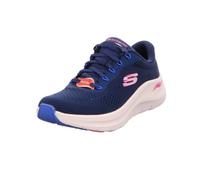 Skechers Femme Arch FIT 2.0 BIG League Basket, Maille Marine Rose Vif Garniture Bleue, 36 EU