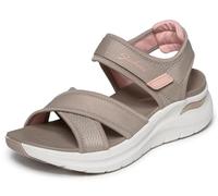 Skechers Femme ARCH FIT 2.0 SANDAL FEELIN' BRIGHT, Taupe Coral, 39 EU