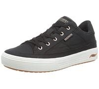 Skechers Femme Arch Fit Arcade Meet Ya There Basket, Black Canvas/Rose Gold Trim, 41 EU