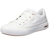 Skechers Femme Arch Fit Arcade Meet Ya There Basket, White Canvas/Rose Gold Trim, 39 EU