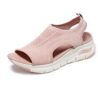 Skechers Femme Arch Fit-City Catch Womens Knit Slip-on Sandals, Blush, 36 EU