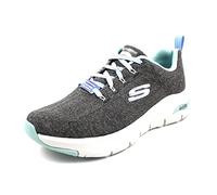Skechers Femme Arch Fit Comfy Wave Basket, Charbon, 36 EU