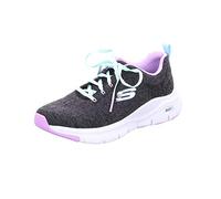 Skechers Femme Arch Fit Comfy Wave Baskets, Black Knit/Lavender Trim, 38 EU