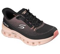 Skechers Femme Arch Fit Glide-Step Pro Basket, Black Mesh/Peach Trim, 37.5 EU