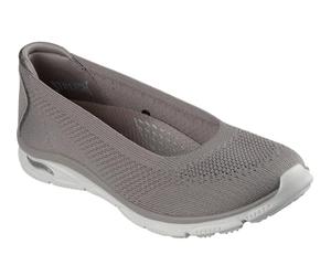 Skechers Femme Arch Fit Sunny Zen Walk Basket, Dark Taupe Knit, 37 EU