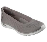 Skechers Femme Arch Fit Sunny Zen Walk Basket, Dark Taupe Knit, 39.5 EU