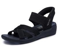 Skechers Femme Arya Sandale, Black, 39 EU