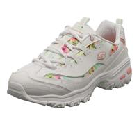 Baskets Femme Skechers D'Lites Blooming Fields - Blanc-Multi - Cuir - Lacets - Plat 39
