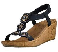 Skechers Femme Beverlee-Date Glam Sandale cale, Bleu, 39 EU