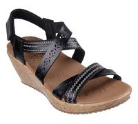 Skechers Femme Beverlee-Delicate Glow Sandale cale, Noir, 35 EU