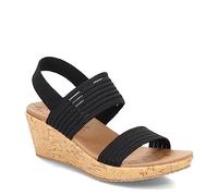 Skechers Femme Beverlee Sheer Luck Basket, Maille tricotée Noire, 36 EU