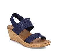 Skechers Femme Beverlee Sheer Luck Basket, Maille tricotée Bleu Marine, 38.5 EU
