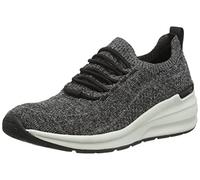 Skechers Femme Billion-Woven Walks Basket, Tricot Noir chiné, 39.5 EU