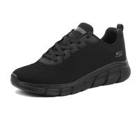 Skechers Women's Bobs B Flex Visionary Essence, Bordure Blanche en Tricot Noir., 42 EU