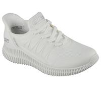 Skechers Femme Bobs Geo Lite Divine Pace Basket, White Knit, 38 EU
