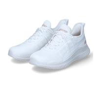 Skechers Femme Bobs GEO Nouvelle ESTHÉTIQUE, Bordure synthétique en Tricot Blanc cassé, 38 EU