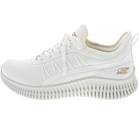 Skechers Femme Bobs GEO Nouvelle ESTHÉTIQUE, Off White Knit Synthetic Trim, 41 EU