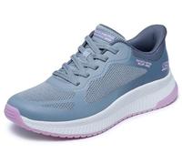 Skechers Femme Bobs Squad 4 Staple Look Slip-In ENTRAINEUSE, Gray-Multi Mesh, 38 EU