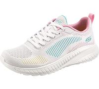 Skechers Femme Bobs Squad Chaos Color Crush Basket, White and Multi Engineered Knit, 36 EU