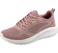 Skechers Femme Bobs Squad Chaos Face Off Basket, Tricot Blush, 36 EU