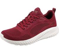 Skechers Femme Bobs Squad Chaos Face Off Basket, Tricot Rouge, 38 EU