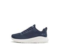 Skechers Femme Bobs Squad Chaos Face Off Basket, Tricot Technique Bleu Marine, 37.5 EU