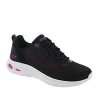 Skechers Femme Bobs Unity Basket, Maille Noire et Rose Vif, 38 EU