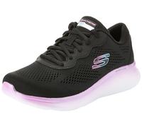 Skechers Femme, Bordure Noire en Maille Violette, 38 EU