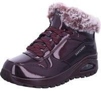 Skechers Femme Bottes à lacets/ Bottes d'hiver FIESTY WINTER Rouge foncé Synthétique Textile Mix Taille : 36