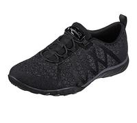 Skechers Femme Breathe Easy-Infi Knity Basket, Noir, 38.5 EU
