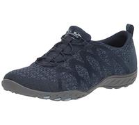 Skechers Femme 100301 NVY Baskets, Bordure en Tricot Bleu Marine, 41 EU