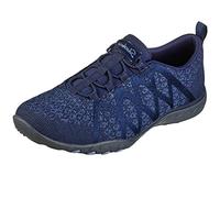 Skechers Femme Breathe Easy-Infi Knity Baskets, Navy Knit, 40 EU