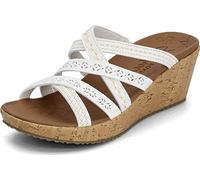 Skechers Femme Bus de Beverlee à Tigger Posse Sandale cale, Couleur : Blanc, 37 EU
