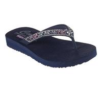 Skechers Femme Cali Jardin de Papillons de méditation, Garniture en mitobuck Bleu Marine, 38 EU