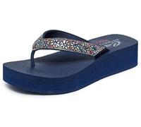 Tongs Skechers Vinyasa - Wild Daisies pour Femme 39 Bleu