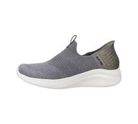 Skechers Femme Ultra Flex 3.0 Smooth Step Sneakers,Sports Shoes, Light Grey Knit/Jersey/Trim, 40 EU