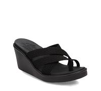 Skechers Femme Claquettes, Noir, 36 EU