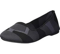Skechers Femme Cleo Sherlock Mocassins en Tricot Ballerines, Noir, 38 EU