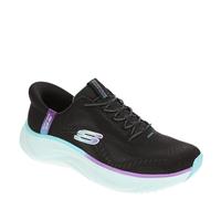 Skechers Femme Cloud Perfectly Plush Basket, Black Mesh/Synthetic/Multi Trim, 37.5 EU