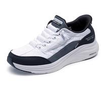 Skechers Slip-ins: Contour Foam - Cozy Fit Shoes Moyen Width en Blanc/Noir, Pointure 40, Vegan, Lavable en machine