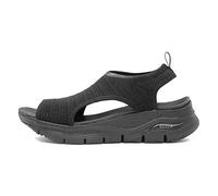 Skechers Femme Coupe de la voûte Plantaire Basket, Tricot Mylar Noir, 40 EU