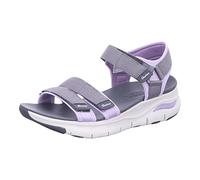 Skechers Femme Coupe de la voûte Plantaire Sandale, Sangle en néoprène Lavande Anthracite, 41 EU