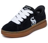 Skechers Femme Courtside Cali Girlz Basket, Black Suede/White Duraleather, 38 EU