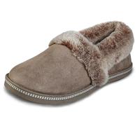 Skechers Femme Cozy Campfire Team Toasty Slippers, Dark Taupe Microfiber Suede Faux Fur Line, 38 EU