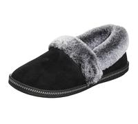 Skechers Femme Cozy Campfire - Team Toasty Slippers, Noir Black Microfiber Suede Faux Fur Line Blk, 39.5 EU