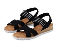 Skechers Femme Desert Kiss Shore Enough ASSE, Black Textile, 37 EU