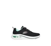Skechers Femme Diffusé AIR Meta AIRED Out, Bordure en Maille Noire Aqua Lavande, 38 EU