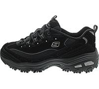 Skechers Femme D'lites Biggest Fan Baskets Tendance, Black Trubuck Mesh Trim, 40 EU