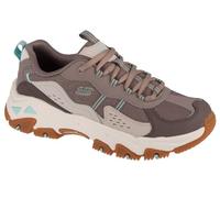 Skechers Femme D'Lites Hiker Basket, Chocolate Leather/Synthetic/Tan Trim, 39 EU