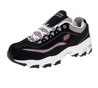 Skechers Femme D'Lites Life Saver Baskets Basses, Noir (Bkwp), 40 EU